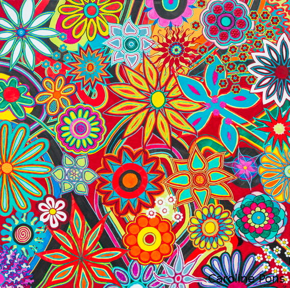 "Fleurs d'artifice" artwork by Caroline Pons