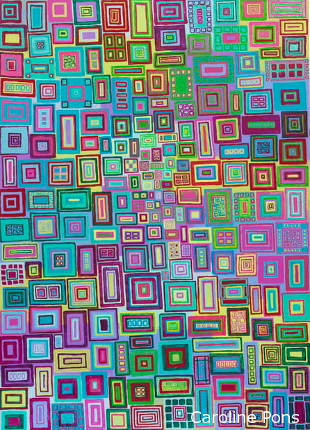 "Flying over the city" artwork by Caroline Pons