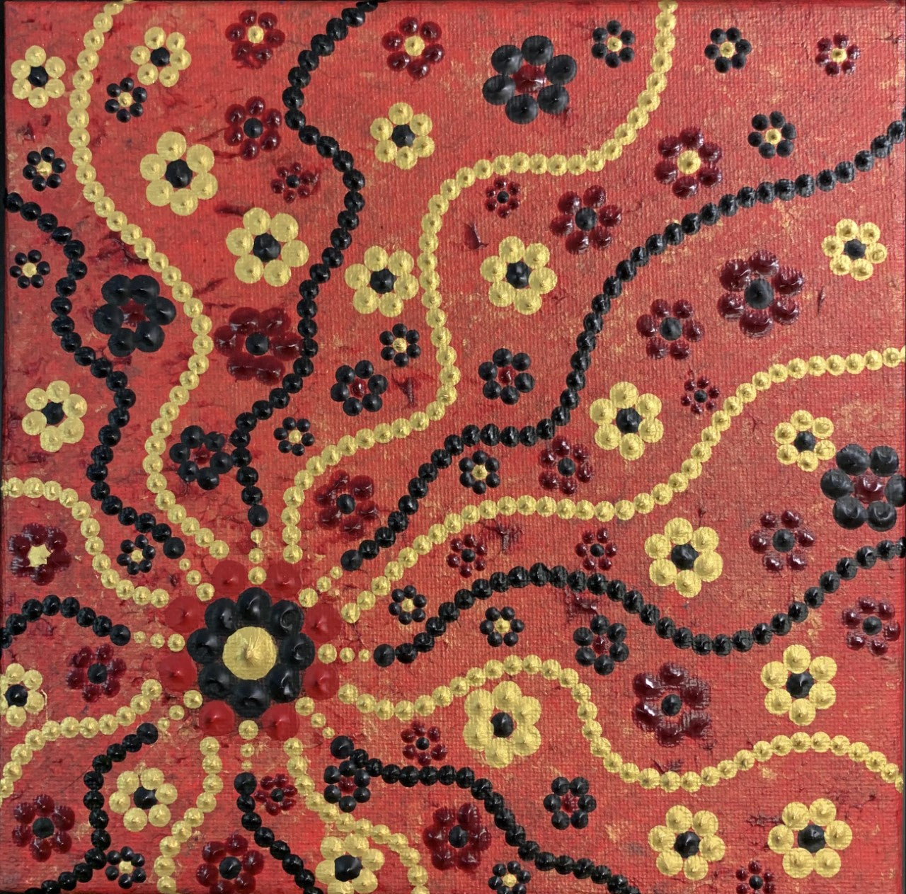 "Souffle d'or et de rouge" artwork by Caroline Pons