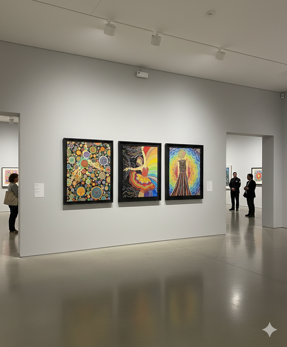 "femme mystère - femme de lumière" tryptic