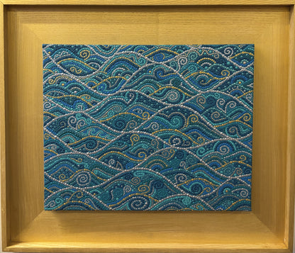 "Chant des vagues" artwork by Caroline Pons (Framed)