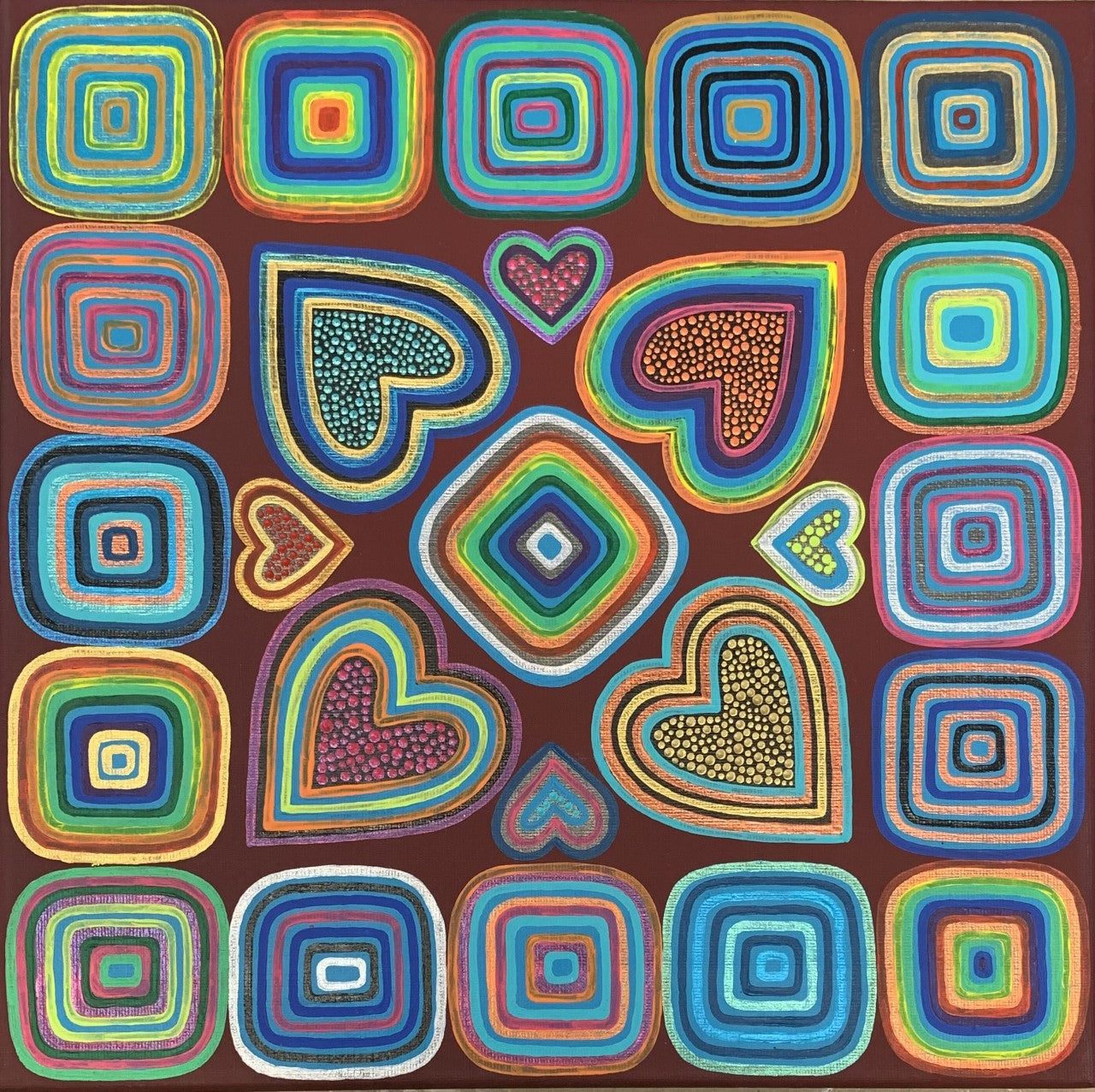 "Géométrie du coeur" artwork by Caroline Pons