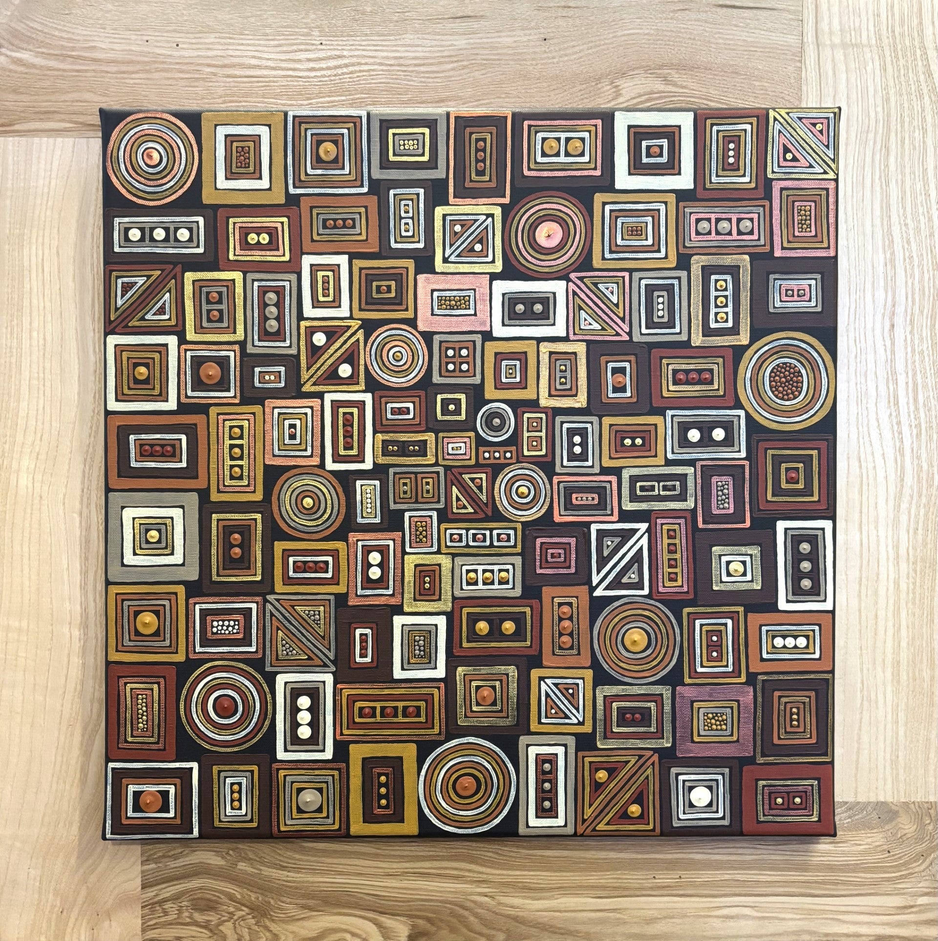 "Mosaïque Intérieure" artwork by Caroline Pons (Framed)