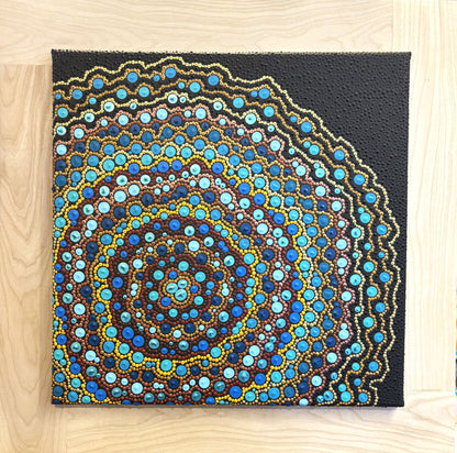 "Souffle concentrique" artwork by Caroline Pons (Framed)