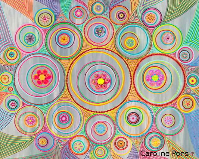 "Toupies en fête" artwork by Caroline Pons